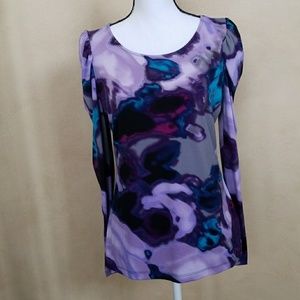 Worthington purple long sleeved top,  Medium